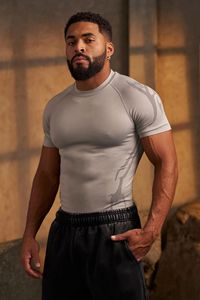 T-shirt de jogging et de musculation King Mcgreen Star à séchage rapide, imprimé gothique foncé, haute élasticité, idéal pour le badminton estival - Product Image 5