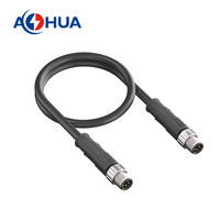 Fil d'alimentation d'équipement d'automatisation connecteur M08 étanche mâle femelle 5Pin Signal prise électrique moulée avec câble
