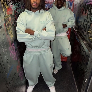 Quần Áo Các Nhà Sản Xuất Tùy Chỉnh Chạy Bộ Phù Hợp Với Phòng Tập Thể Dục Tập Thể Dục Thể Thao Lỏng Phù Hợp Với Tracksuit Chất Lượng Cao Baggy Sweatpants Và Hoodies Thiết Lập - Product Image 2