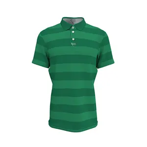 Novo design de camisas polo listradas personalizadas com estampa por sublimação camisas esportivas camisas polo masculinas