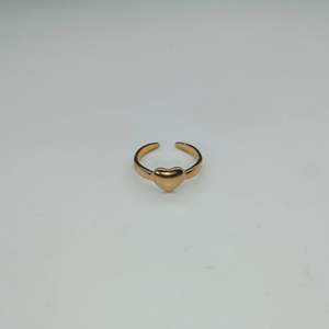 Fashion <b>Rings</b> Heart Shape PVD Gold Plated 316L Stainless Steel Adjustable For Women Men Jewelry - Product Image 1