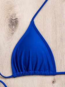 Maillot de bain de fitness triangle sexy à impression personnalisée en 3D Maillots de bain pour femmes Col en V Maillots de bain <span class=keywords><strong>Bikini</strong></span> brésilien Vêtements de plage Ensemble deux pièces - Product Image 5