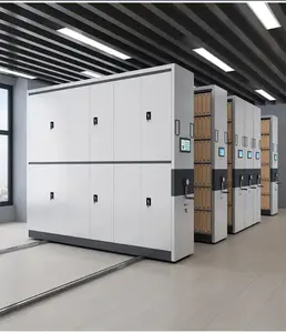 Estantería móvil manual densa de <span class=keywords><strong>metal</strong></span> de alta densidad Unidad inteligente de oficina-archivo-compactador Estante de masa Estantería compacta - Product Image 1