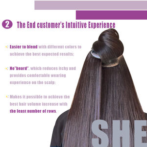 SHE vendeurs de cheveux alignés sur les cuticules indiennes brutes Meches Hair 100% Cheveux Naturelle Genius Weft New Hair Weft Balayage - Product Image 6