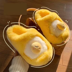 Women's Casual Indoor Warmth Soft-Soled for <strong>Slippers</strong> Winter Yellow Plush Goose <strong>Feather</strong> for <strong>Slippers</strong> <strong>with</strong> EVA Outsole Fluffy - Product Image 2