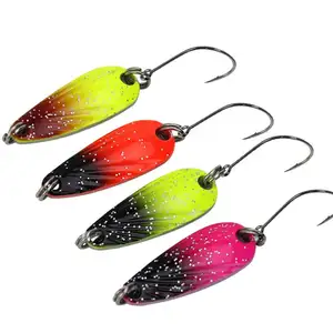 WEIHE 3g spoon metal casting lure high quality vibe blanks spinner trout fishing Metal Fish Bait