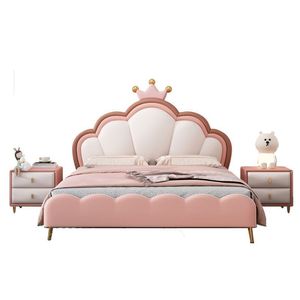 <span class=keywords><strong>Letto</strong></span> in Velluto Rosa Stile Principessa con <span class=keywords><strong>Testiera</strong></span> a Conchiglia e Luce Ambientale a LED, <span class=keywords><strong>Letto</strong></span> Matrimoniale con Contenitore per Camere da <span class=keywords><strong>Letto</strong></span> per Ragazze e Noleggio - Product Image 4