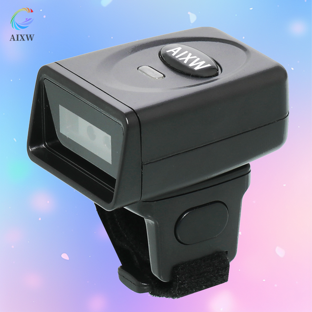 AIXW Wireless Handheld 1D 2D Barcode Scanner Auto Scanning Ring Finger Scanner with USB Interface in Stock