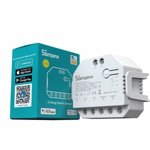 DUALR3 <span class=keywords><strong>SONOFF</strong></span> Interrupteur intelligent Wi-Fi double <span class=keywords><strong>R3</strong></span> Lite pour rideaux et volets roulants motorisés, compatible avec Alexa et Google Home - Product Image 1