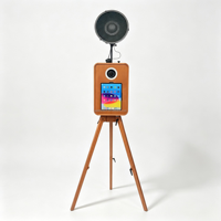 Nouvelle cabine photo rétro en bois avec support d'imprimante, compatible avec DNP DS620 & RX1, prend en charge l'iPad et les appareils photo reflex numériques