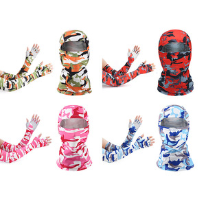 Outdoor Sun Protection Headgear With UV Arm Sleeves And Half Finger Gloves For Cycling Mountaineering Fishing Unisex Adult - Product Image 2