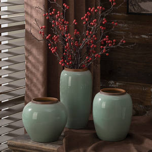 Set iconico piccoli vasi in gres scanalato moderno stile rustico nordico per la decorazione della casa per matrimoni soggiorno decorazione da tavolo - Product Image 4