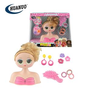 Ensemble de beauté pour enfants, jouet de coiffure, maquillage de mode, poupée tête de poupée, jouets, poupée noire - Product Image 3
