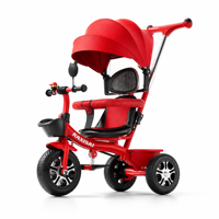 Tricycle robuste pour enfants, tricycle à 3 roues pour enfants, cadre en acier renforcé, capacité de charge élevée, durable pour les tout-petits de 2 à 5 ans