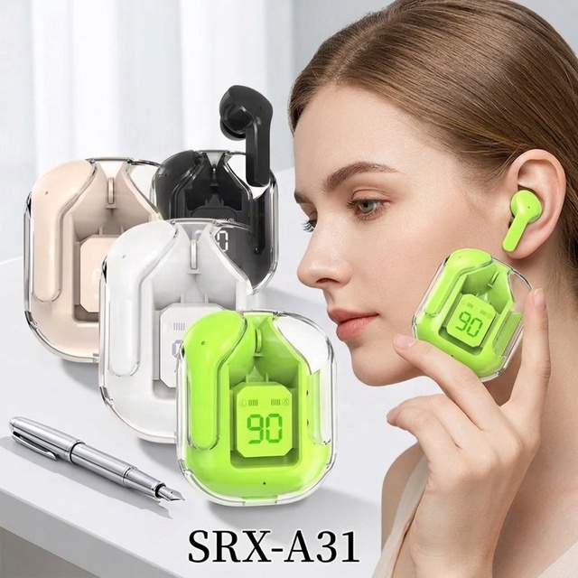 A31 TWS Wireless Earbuds LED Flashlight IPX4 Waterproof Noise Cancelling In-Ear Headphones JLfor V5.3 Type-C