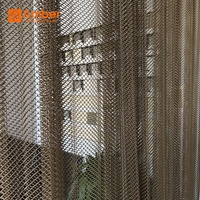 Rideau métallique flexible en acier inoxydable et aluminium, maille décorative personnalisée pour séparateurs de pièce