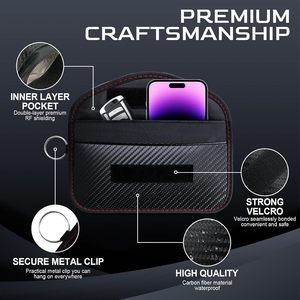เครื่องรบกวนสัญญาณ RF สำหรับโทรศัพท์มือถือ  ซองป้องกันรังสีพร้อมซิปปิด  นำกลับมาใช้ใหม่ได้ น้ำหนักเบา  กระเป๋าป้องกันฝุ่น - Product Image 5