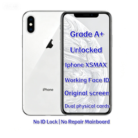 Vente en gros de téléphones d'occasion débloqués pour Xs Max 64 Go Argent, puce A12 Bionic, écran OLED Super Retina, Face ID, forte demande, prix d'usine