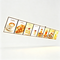 Boîte lumineuse publicitaire murale personnalisable Pro, toutes tailles, pour hôtel, restaurant, buffet, signalétique de menu
