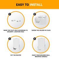 Soporte de Pared Blanco Bangcheer para TP-Link Deco X68/XE75/XE75 Pro AX5400, Ahorro de Espacio, Duradero, Amplificador de Wi-Fi, Paquete de 3