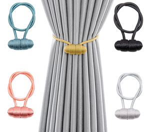 Attaches de rideaux magnétiques minimalistes modernes, 2 pièces, <span class=keywords><strong>cordons</strong></span> torsadés épais en plastique, accessoires écologiques pour aménager <span class=keywords><strong>les</strong></span> espaces de vie - Product Image 5