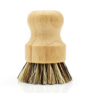 Kitchen Wooden Handle Cleaning Tools Bamboo Small <b>Scrub</b> <b>Brush</b> Coconut Bristles Pot <b>Brushes</b> Dish Scrubber Sisal Cleaning <b>Brush</b> - Product Image 5