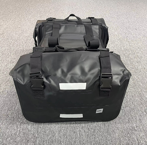 Borsa da sella posteriore impermeabile in PVC per moto, riflettente notturna, borsa laterale per sedile posteriore, borsa da viaggio per moto - Product Image 5