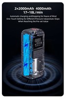 NEWO LP17-A Compresseur d'air miniature 18L/min avec batterie 22,2Wh, technologie d'arrêt automatique pour véhicules et sports
