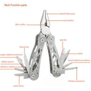 Stocké Portable <span class=keywords><strong>Mini</strong></span> <span class=keywords><strong>Multifonction</strong></span> DIY Outils À Main Pince En Acier Inoxydable Dentelé Mâchoire Surface pour Usage Extérieur Métrique - Product Image 5