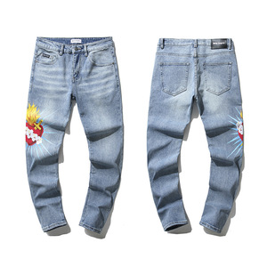 Pantalon en jean de luxe pour homme, de haute qualité, de marque de créateur, style décontracté et urbain - Product Image 3