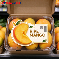 Étiquettes personnalisées pour emballages de fruits, autocollants découpés à la forme pour aliments frais, étiquettes imperméables à forte adhérence pour mangue, myrtille, cerise
