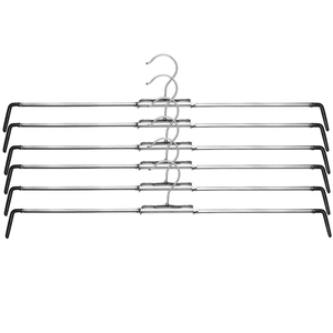 Cintres télescopiques personnalisés en gros pour jeans, jupes, pantalons, vêtements, cintres métalliques extensibles - Product Image 5