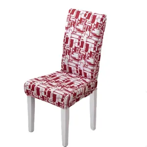 Hochzeit und Party Esszimmer Spandex solide mehrfarbige kurze Stuhl bezug gedruckt Stretch halbe Stuhl bezug für zu Hause Esszimmer