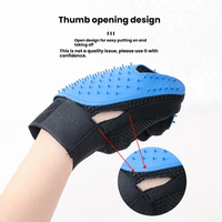 Gants en silicone écologiques pour chien avec brosse peigne, pour le bain, le nettoyage, l'élimination des poils flottants, la prévention des griffures et des morsures