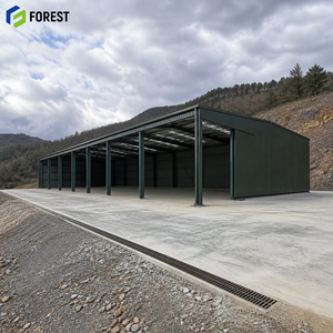 Entrepôt de stockage modulaire en acier préfabriqué sans colonnes, centre de distribution de marchandises en vrac à haut débitement - Product Image 1