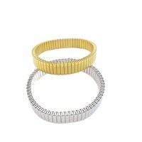 Ensemble de bracelets extensibles en acier inoxydable 316L, bleu, noir, or, argent, torsadés, extensibles, bijoux pour femmes, vente en gros, OEM personnalisé
