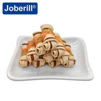 Friandises à mâcher pour chiens, bicolores, en os noué enveloppé de canard, à base de viande, saveur bœuf, riches en protéines, sans céréales, 2,5-3 pouces, pour une digestion facile, usage quotidien