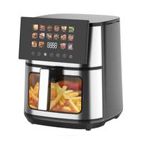 Freidora de Aire para Cocina, Horno de 8L de Gran Capacidad, 4 Tubos de Calentamiento, 16 Programas Preestablecidos, Freidora de Aire con Temporizador y Control de Temperatura
