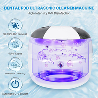 Nettoyeur de prothèses dentaires électrique personnalisable 45 kHz UV 4 modes, machine de nettoyage ultrasonique pour appareils dentaires