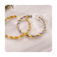 Bijoux tendance en acier inoxydable Bracelets torsadés dorés Bracelets pour femmes Bracelet Femme Bijoux en acier inoxydable Pulseiras Pulseras