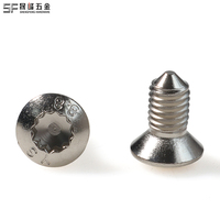 Vis de machine à tête fraisée hexagonale double DIN EN ISO14584 avec pointe cannelée, vis à douille à 12 points, nickelées