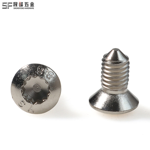 สกรูหัวจมหกเหลี่ยมคู่ DIN EN ISO14584 พร้อมหัวจมแบบยกสูง ปลายแหลมแบบด็อกพอยต์ 12 จุด ชุบนิกเกิล - Product Image 1
