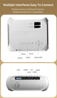 Mini-projecteur 2026 Epro T9 – Prix usine – Android – Duplication d'écran – Cinéma maison – Lecteur multimédia HD numérique