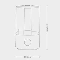 Humidificateur d'air à ultrasons à commande par bouton, réservoir d'eau de 4 L, brume fraîche, OEM