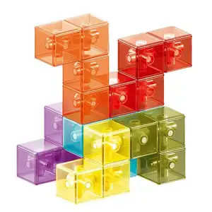 Magische Magnetische Blokken Kleurrijke Kubus Puzzel Magic Kubus Stoom Puzzel Speelgoed