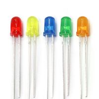 Ampoules LED à diffusion de couleur en gros sur le marché chinois, prix bas, LED de 5 mm, rouge, vert, bleu, jaune, orange, blanc, etc. 1000 pièces par sac