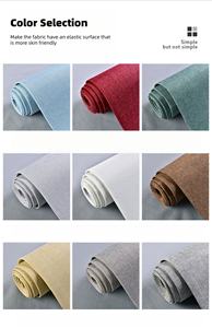 Papel Tapiz Autoadhesivo 3D con Textura de Lino, Decoración de PVC, Papel Tapiz de <span class=keywords><strong>Tela</strong></span> de Hierba - Product Image 6