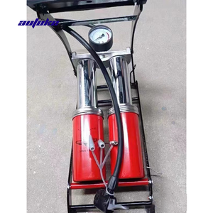 אופניים כפול צילינדר, רכב צמיג ידני משאבת אוויר כף רגל אוויר עבור אופניים & טיפול במחזור - Product Image 4