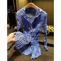 Cardigan élégant plissé à la main pour femme, motif floral, en mohair léger, printemps-été, avec col halter et laçage simple boutonnage
