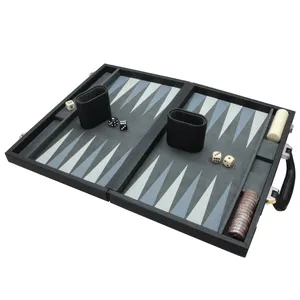 2 Player Leather Travel Backgammon Game Set Adults Night Time Entertainment Board Chess Game Family Night Time Board Game